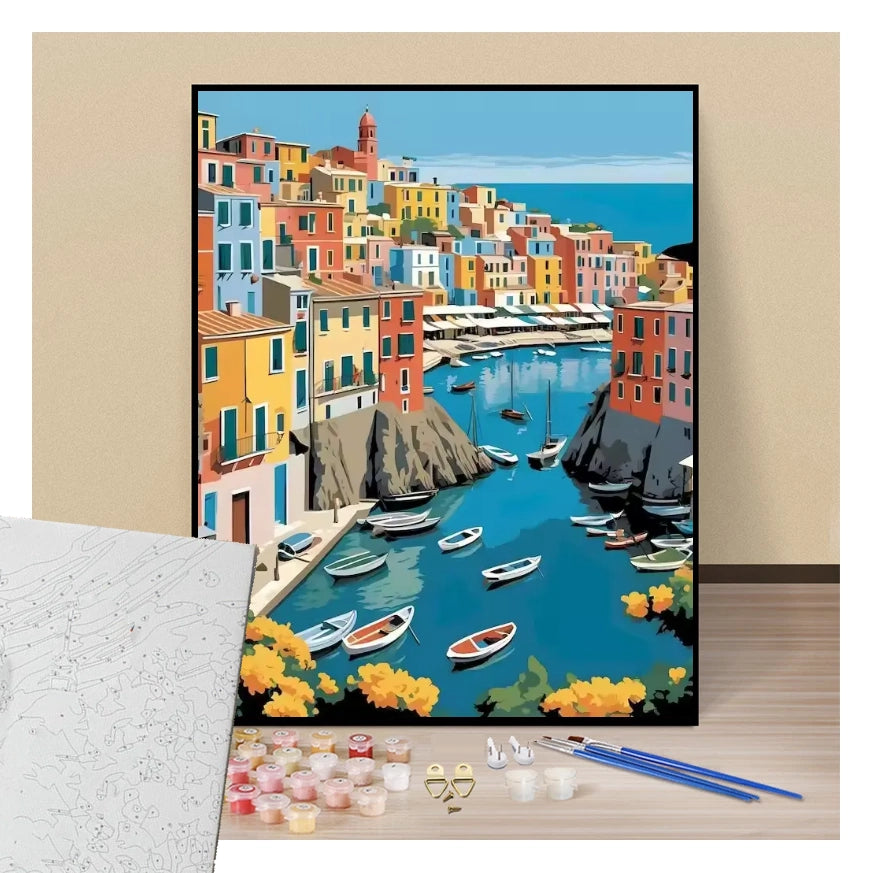 Porticciolo dei Colori - Italy - Paint by numbers – Steloria-Store