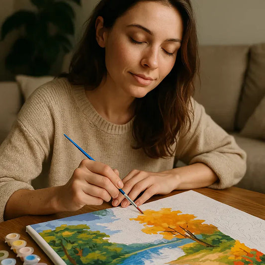 Why is paint-by-numbers an ideal activity for reconnecting with yourself?