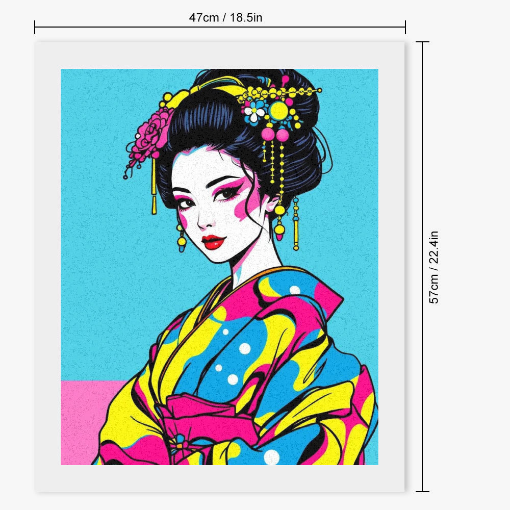 Geisha Numbers Graph Paint by numbers