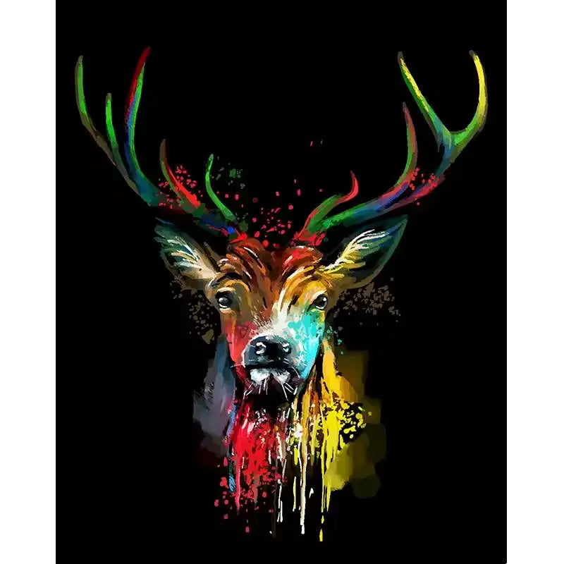Deer face Pop Art - Paint by numbers