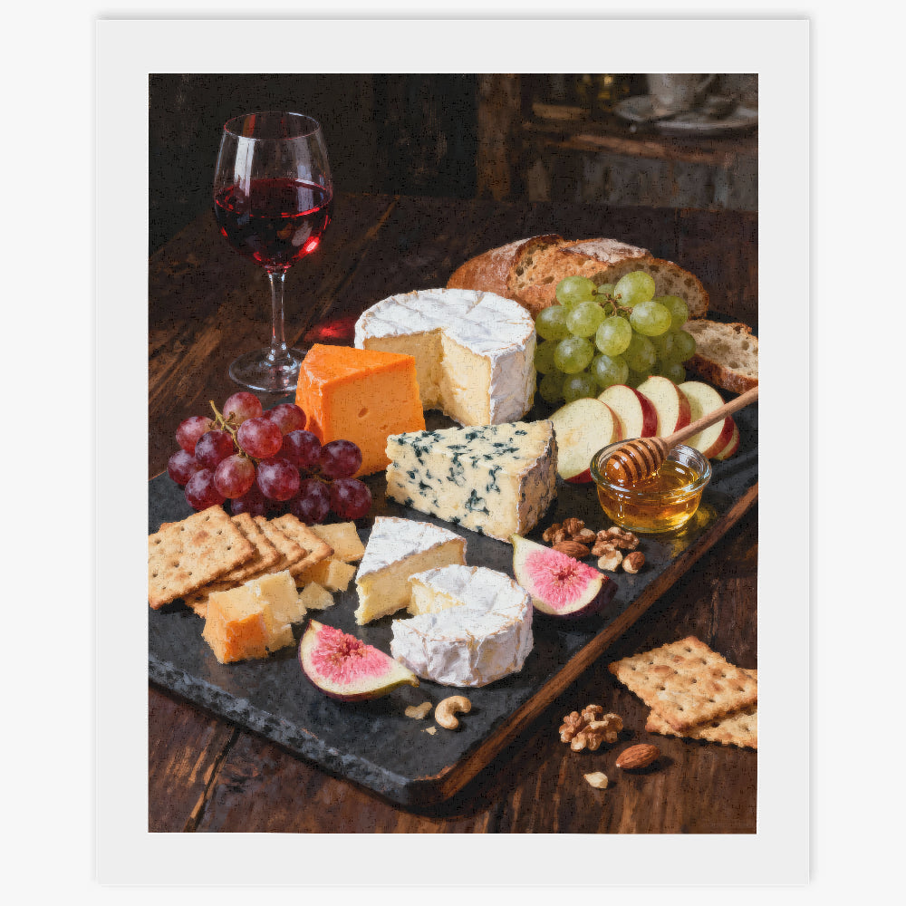 Cheeses plate - Paint by numbers