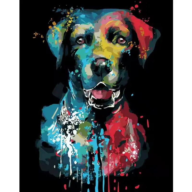 Dog Pop Art - Paint by numbers