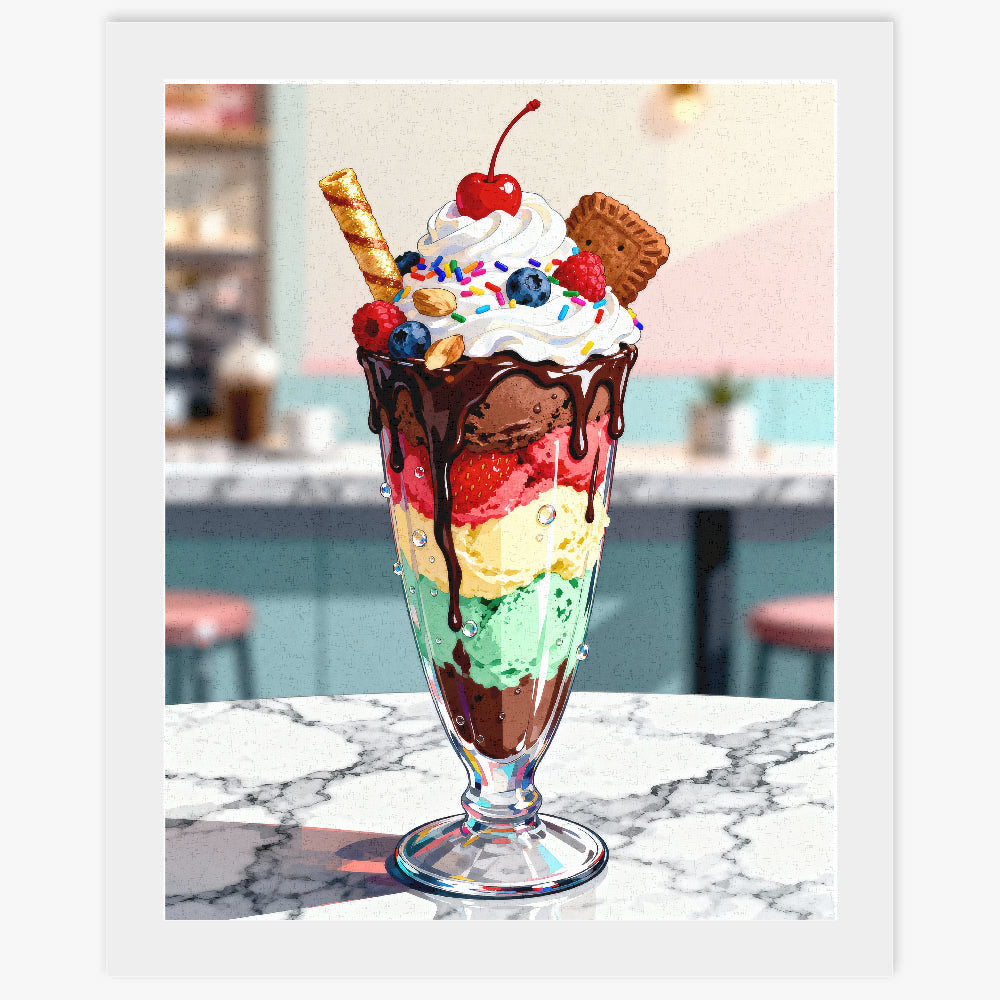 Ice cream cup - Paint by numbers