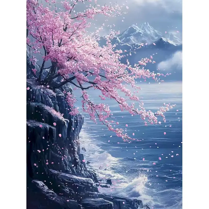 Sakura cliffs - Paint by numbers