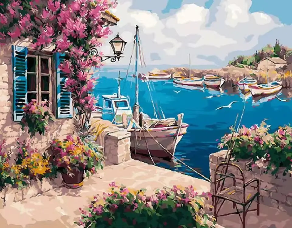 Holiday home near the harbor - Paint by numbers