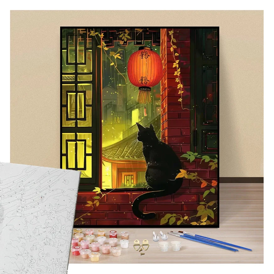 Chinatown cat - Paint by numbers