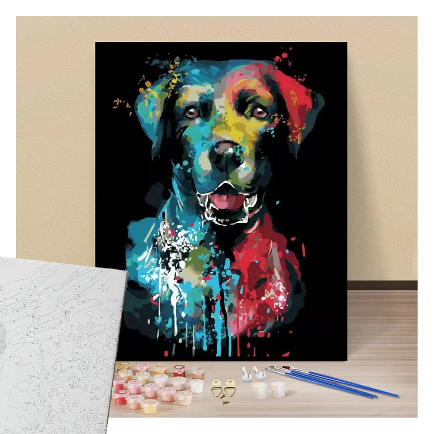 Dog Pop Art - Paint by numbers