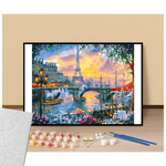 View of the Eiffel Tower and the Seine river - Paris - Paint by numbers