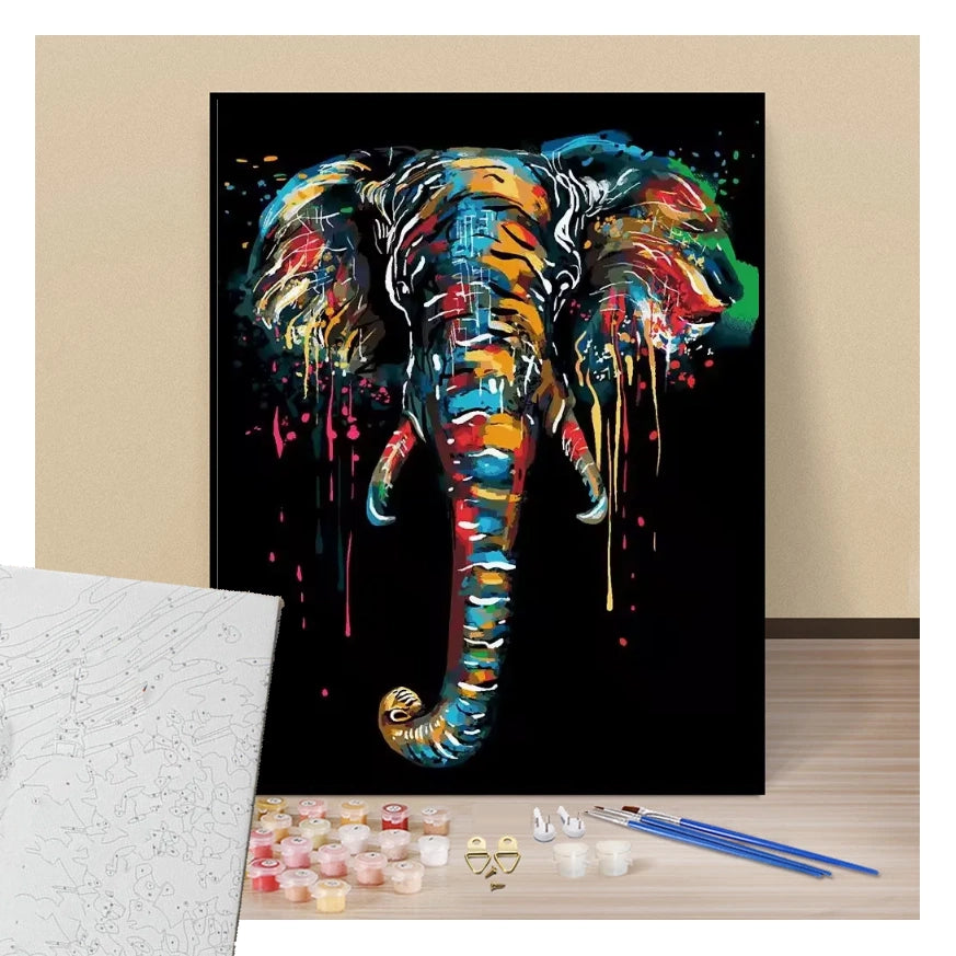 Elephant Pop Art - Paint by numbers