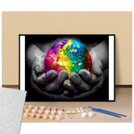 The Earth in your hands Pop Art - Paint by numbers