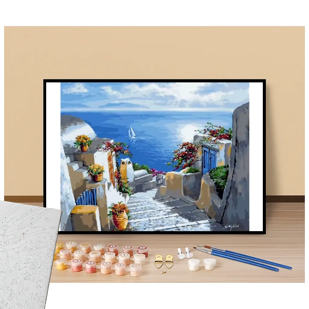 Santorini Island - Greece - Paint by numbers