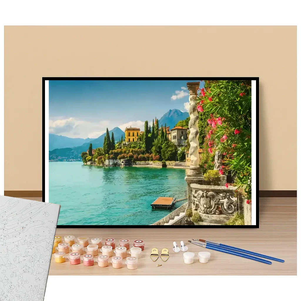 Como lake view - Italy - Paint by numbers