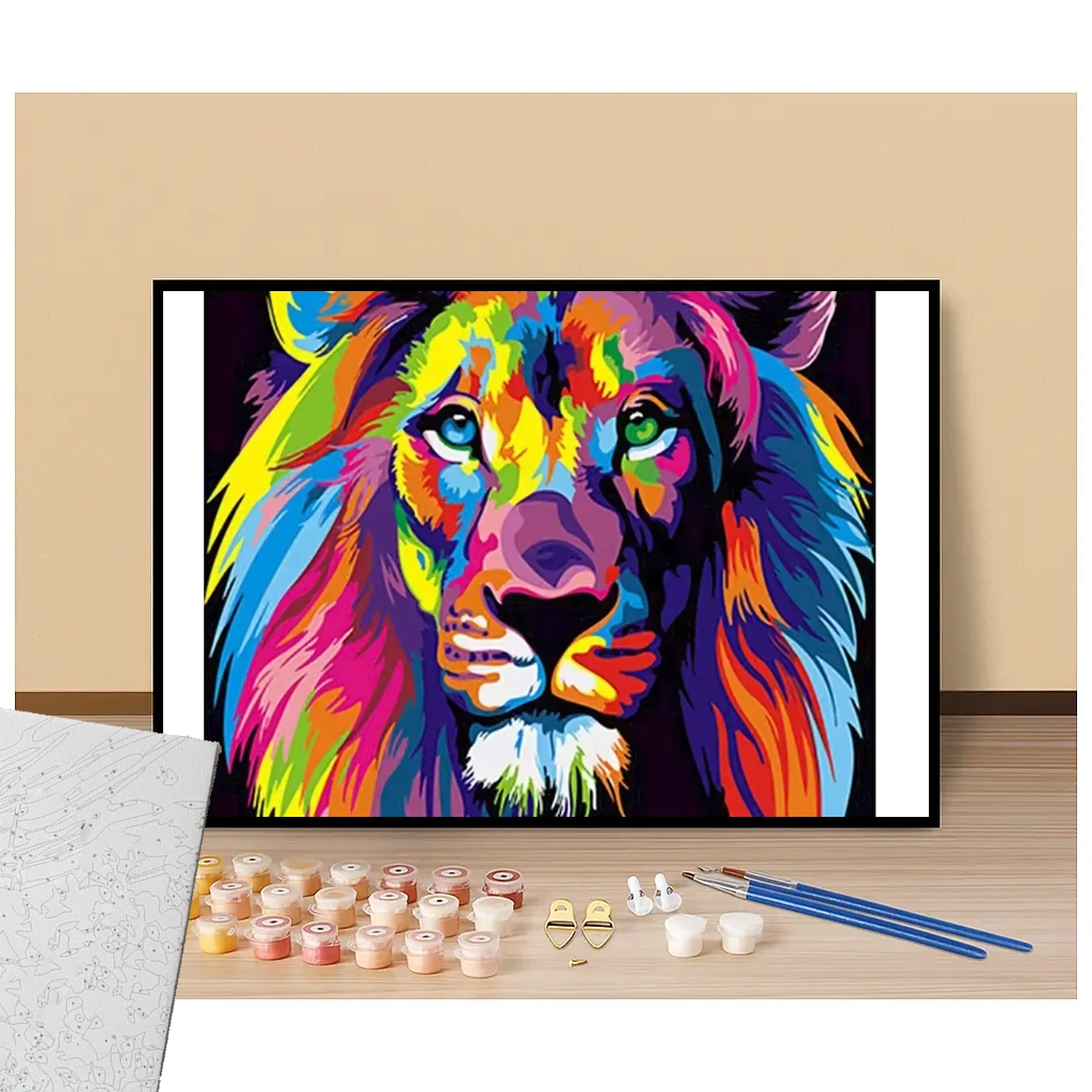 Lion Pop Art - Paint by numbers