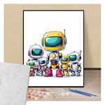Mini Robots Chibi - Manga - Paint by numbers