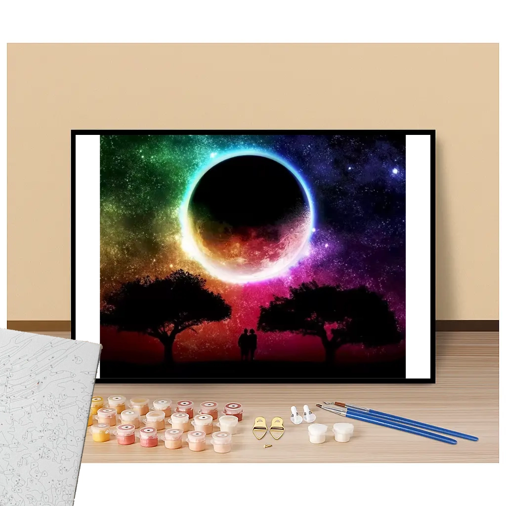 Moon eclipse Pop Art - Paint by numbers