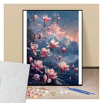 Wild pink flowers in the mountains - Paint by numbers