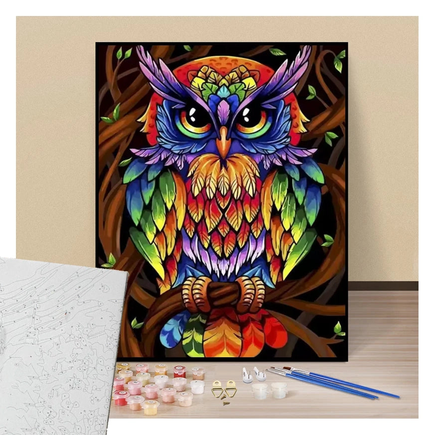 Owl Pop Art - Paint by numbers