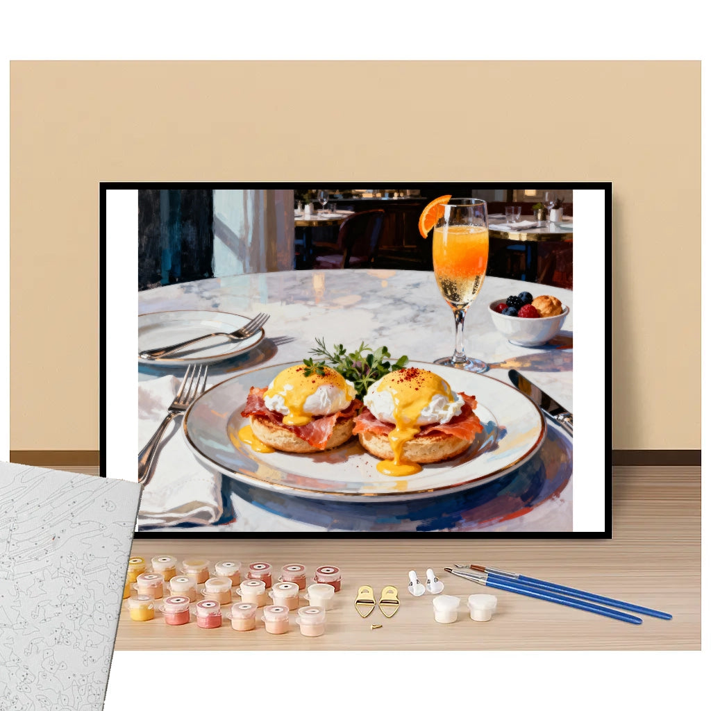 Brunch oeufs Bénédicte - Paint by numbers