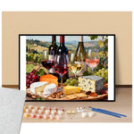 Cheese and wine tasting - Paint by numbers
