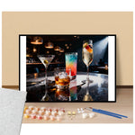 Cocktails at the bar Lounge - Paint by numbers