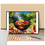 Summer barbecue grill - Paint by numbers