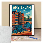 Poster Amsterdam - Paint by numbers
