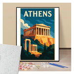 Poster Athens - Paint by numbers