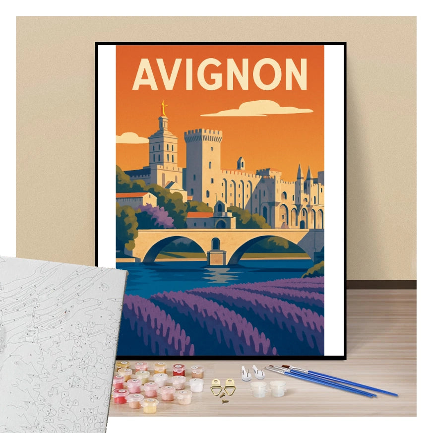 Poster Avignon - Paint by numbers