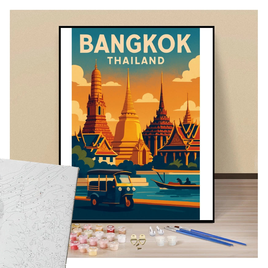 Poster Bangkok - Paint by numbers