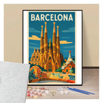 Poster Barcelona - Paint by numbers