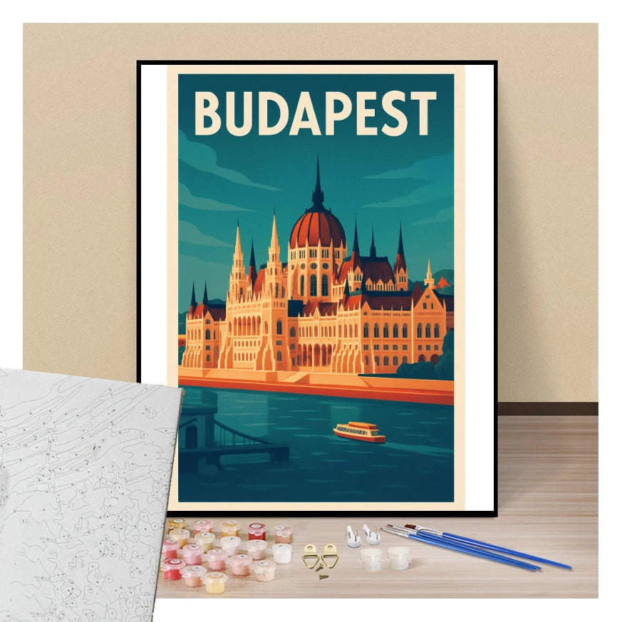 Poster Budapest - Paint by numbers