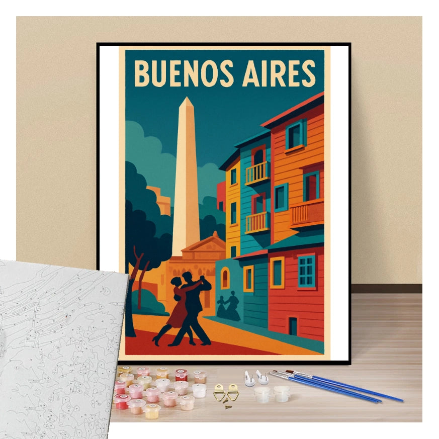 Poster Buenos Aires - Paint by numbers