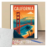 Poster California - Paint by numbers