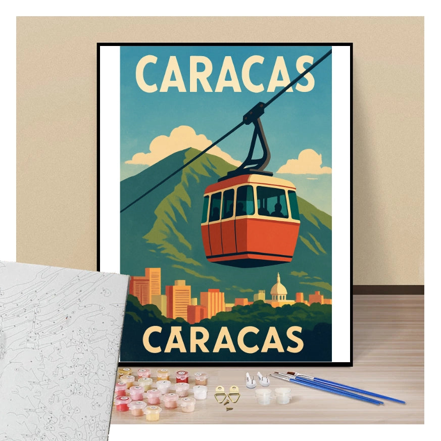 Poster Caracas - Paint by numbers