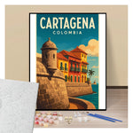 Poster Cartagena Colombia - Paint by numbers