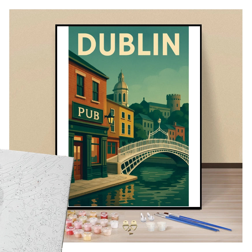 Poster Dublin - Paint by numbers
