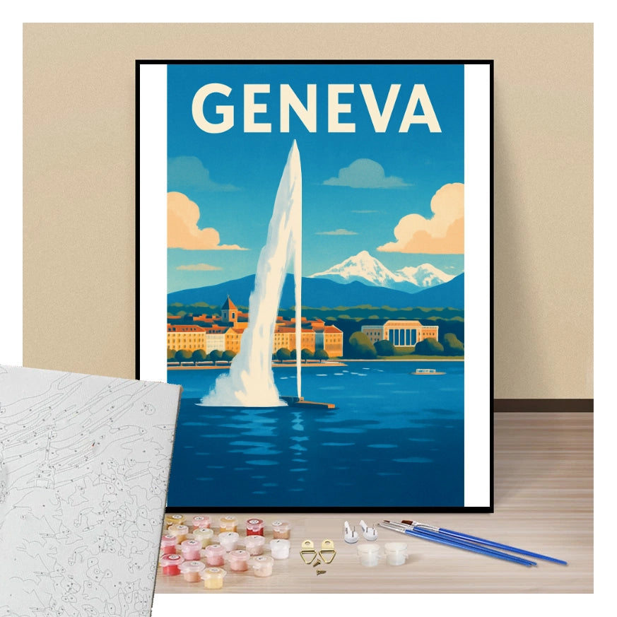 Poster Geneva - Paint by numbers