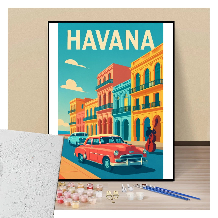 Poster La Havana - Paint by numbers