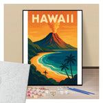 Poster Hawaii - Paint by numbers