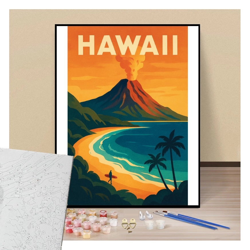 Poster Hawaii - Paint by numbers
