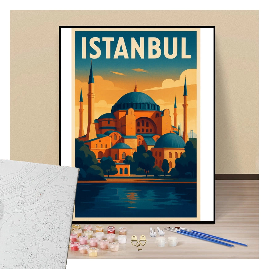 Poster Istanbul - Paint by numbers