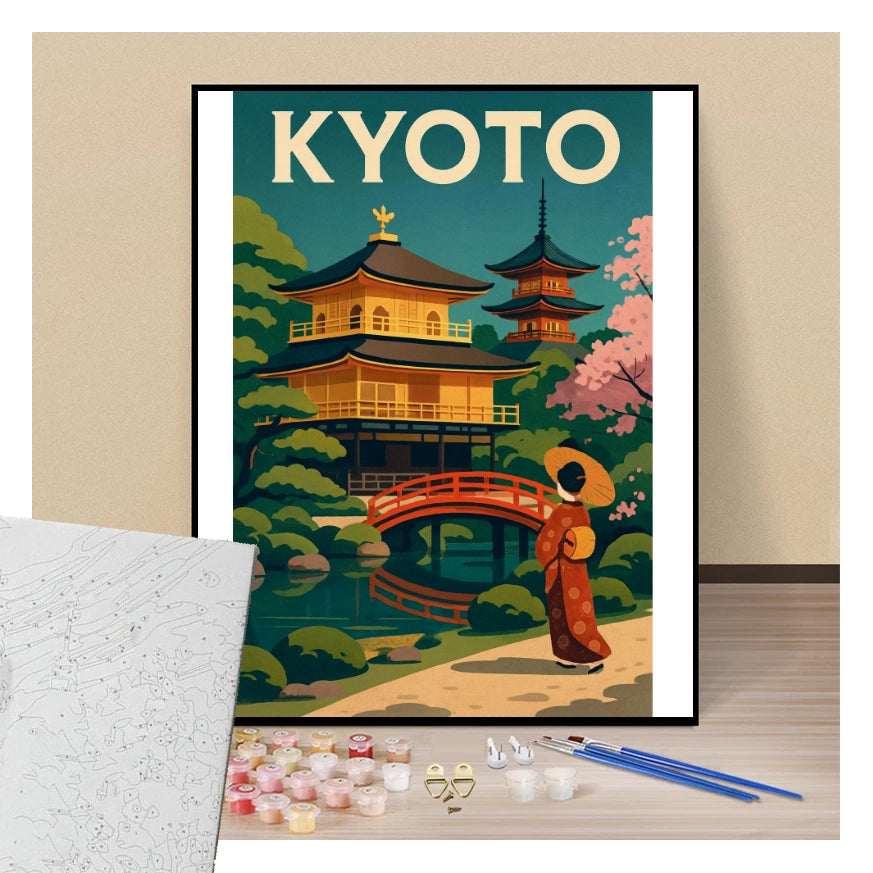 Poster Kyoto - Paint by numbers