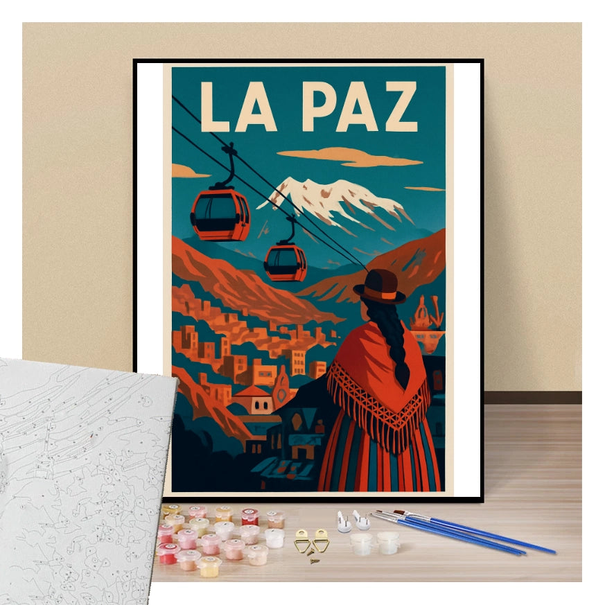 Poster La Paz - Paint by numbers