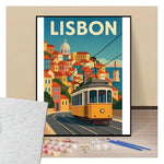 Poster Lisbon - Paint by numbers