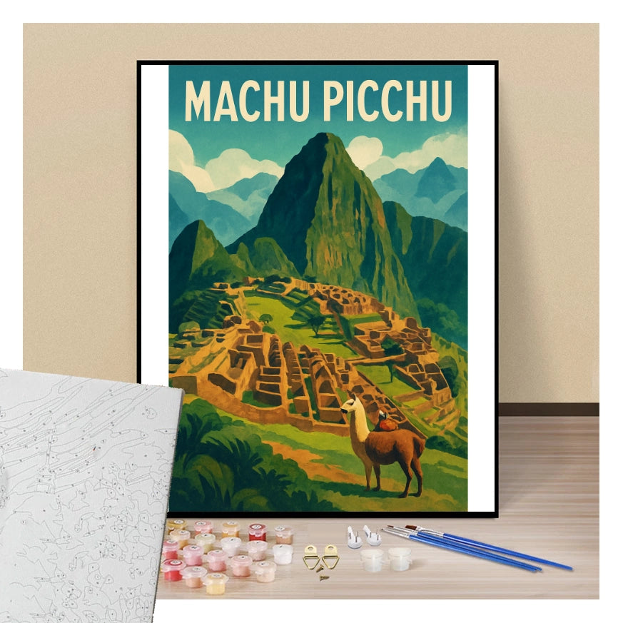 Poster Machu Picchu - Paint by numbers