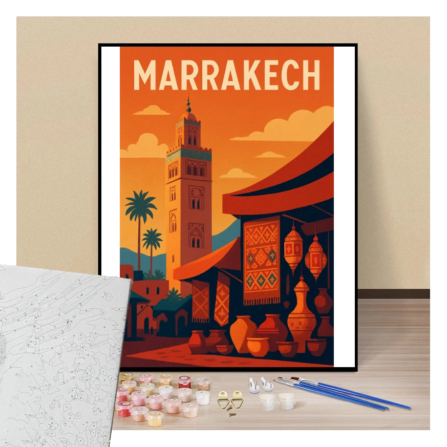 Poster Marrakech - Paint by numbers