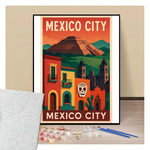 Poster Mexico City - Paint by numbers