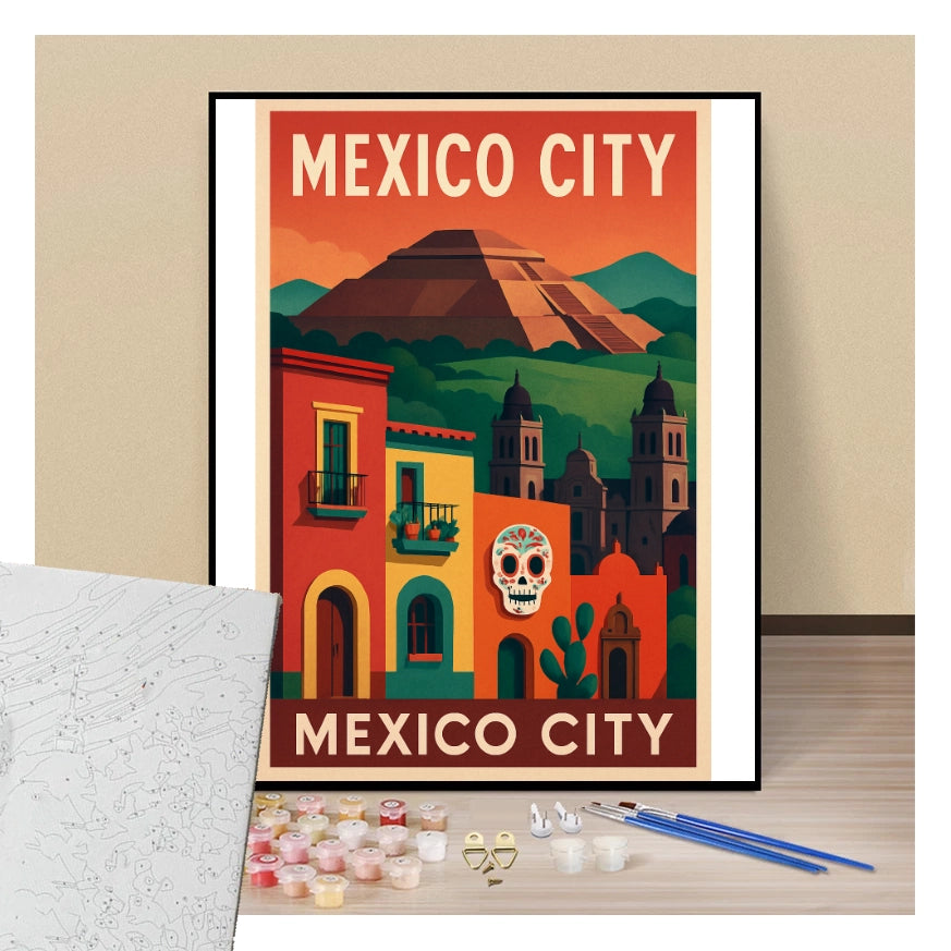Poster Mexico City - Paint by numbers