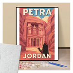 Poster Petra - Jordania - Paint by numbers