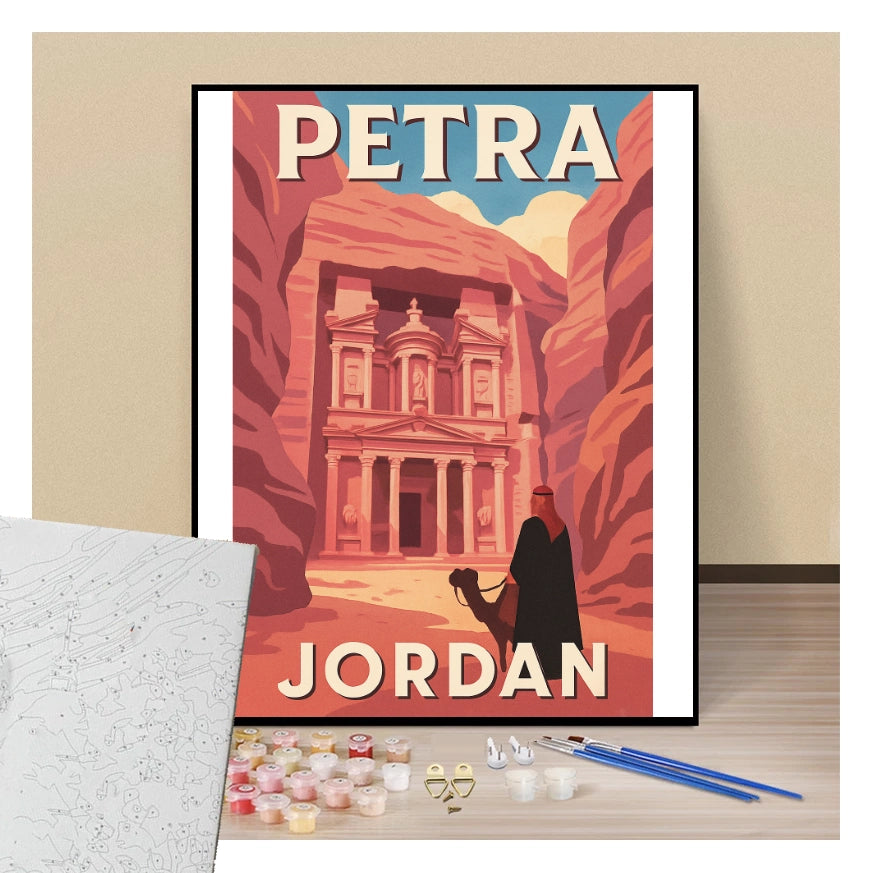 Poster Petra - Jordania - Paint by numbers